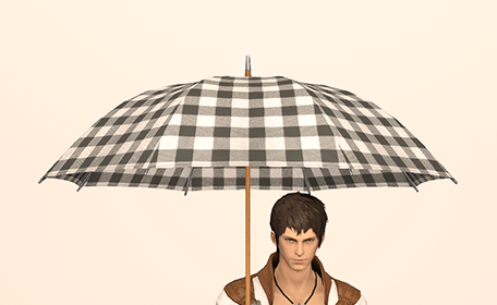 Classy Checkered Parasol Front Image