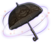 Black Embroidered Parasol Image