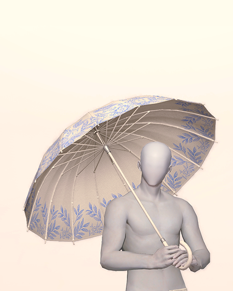 Blue Blossom Parasol Pose image