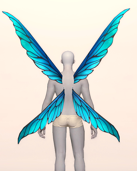 Bluepowder Pixie Wings Back Image