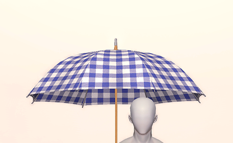 Calming Checkered Parasol Front Image