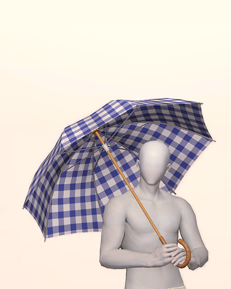 Calming Checkered Parasol Pose image