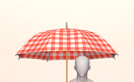 Cheerful Checkered Parasol Front Image