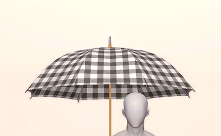 Classy Checkered Parasol Front Image