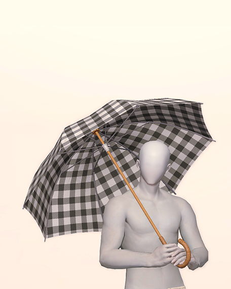 Classy Checkered Parasol Pose image