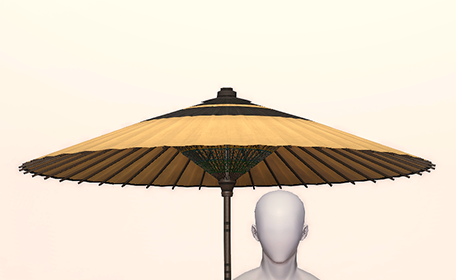 Gold Paper Parasol Front Image