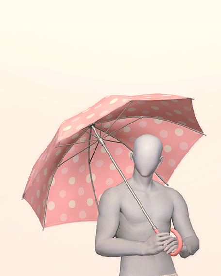Prim Dot Parasol Pose image