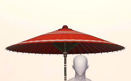 Vermilion Paper Parasol Front Image