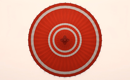 Vermilion Paper Parasol Top Image