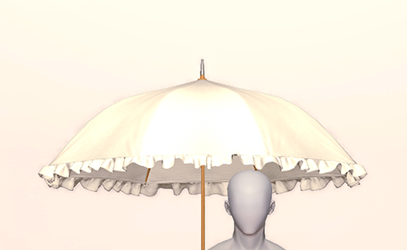 White Lace Parasol Front Image